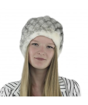 ENJOYFUR – Bonnet en vraie fourrure de vison pour femme, chapeau chaud et  luxueux, avec pompon en