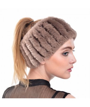 Mimigo Hiver Femmes Chapeau de fourrure Naturel Rex Lapin Fox